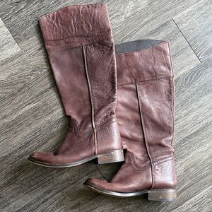 MIA Pull-On Brown Leather Riding Boots
